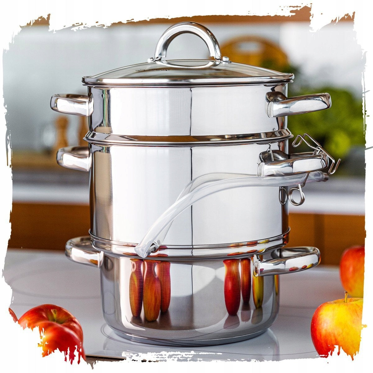 Juicer Florina Midi 5 l stainless steel with glass lid induction Brand Florina