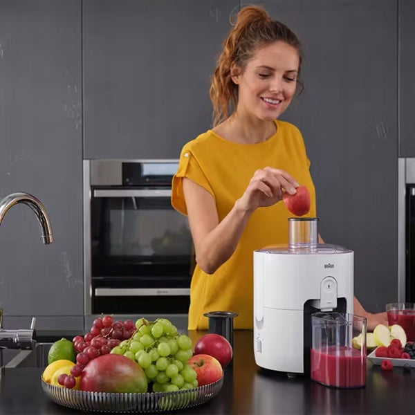 Juicer Large Hole 55mm 500W Braun PurEase SJ3100WH Brand Braun