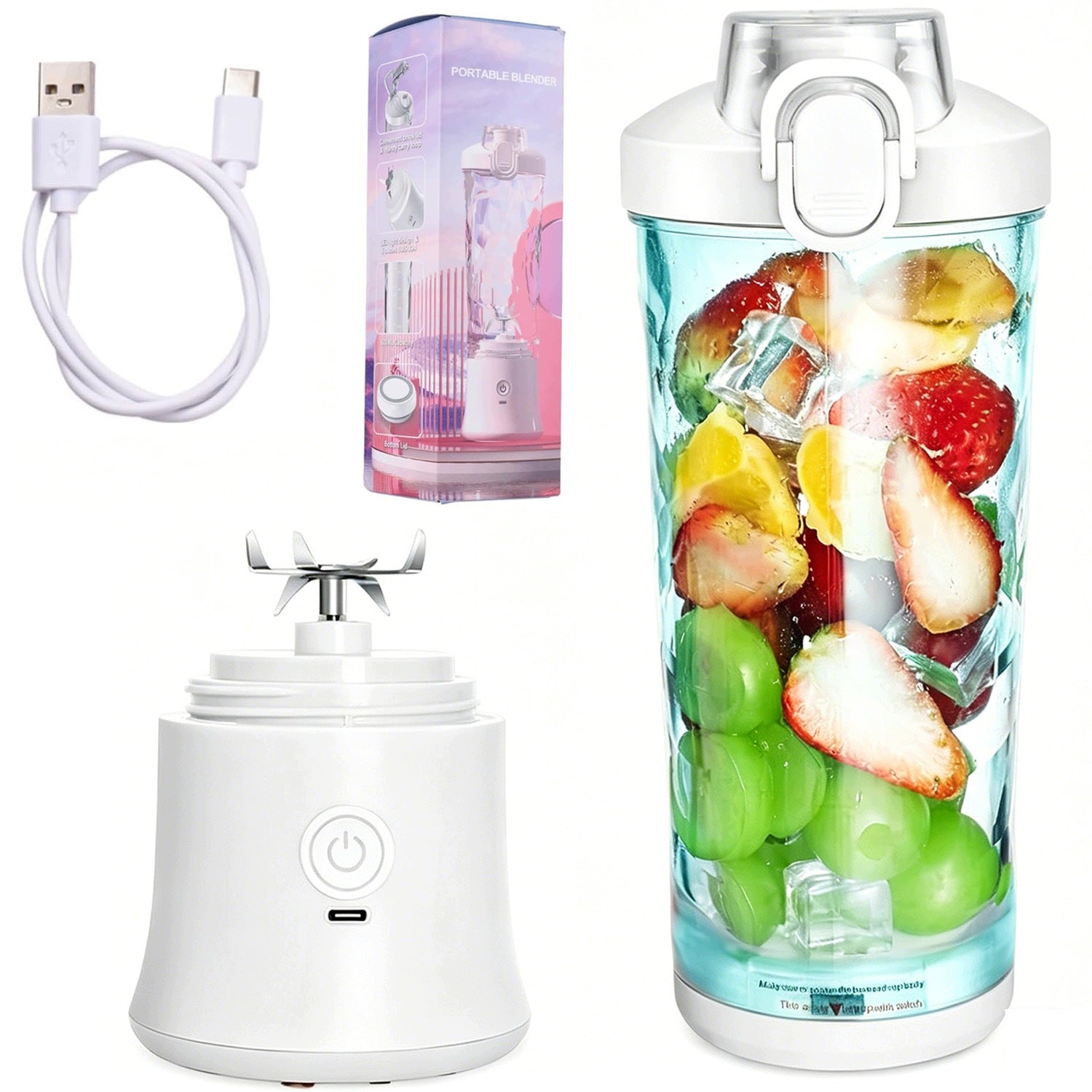 Juicer Portable,Electric Rechargeable Juicer Packaging status original