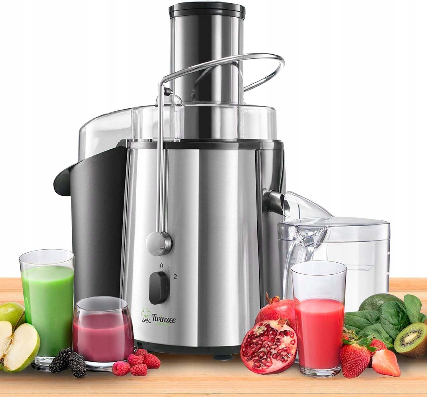 Juicer Twinzee SD80A 850W silver/grey–stainless steel 1L 2 speeds