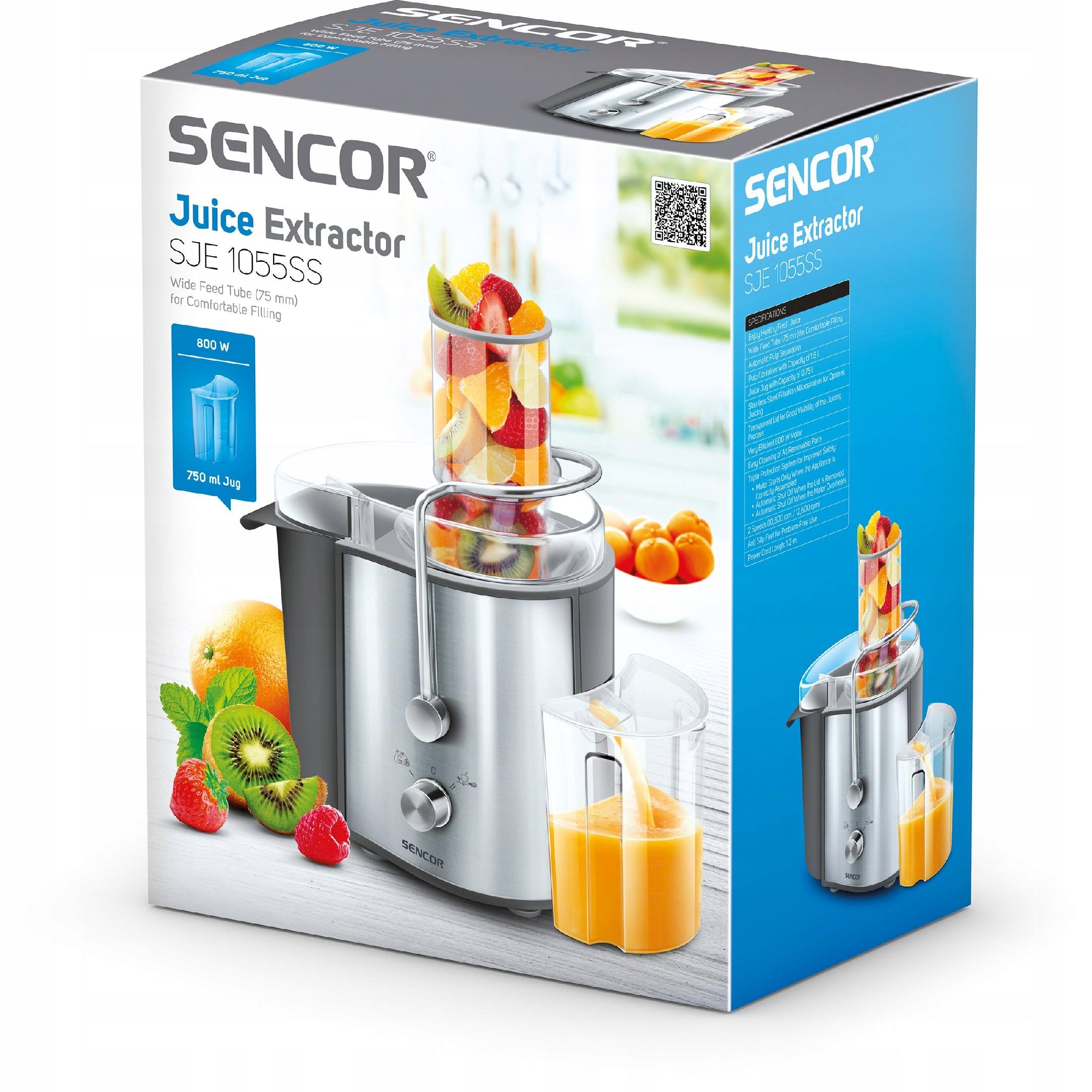 Juicer for Vegetables and Fruits Sencor SJE 1055SS Manufacturer code 41004757