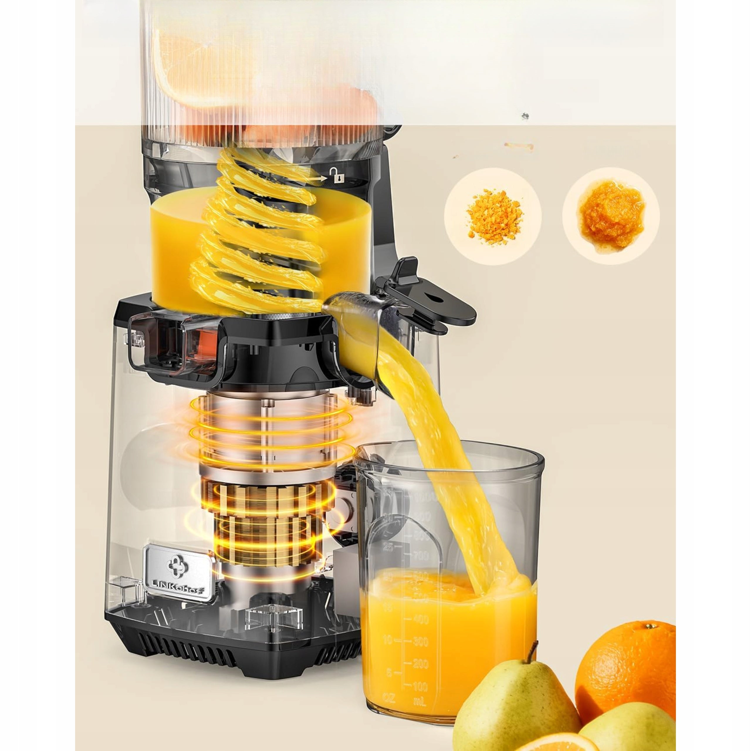 Juicer juicer slow-rotating cold pressing 1,8l LINKCHEF Packaging status original