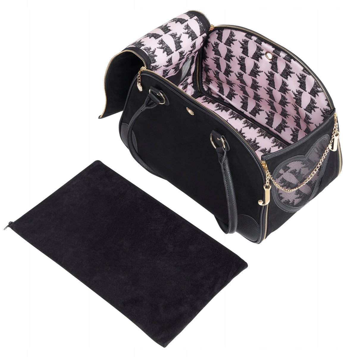 Juicy Couture Give Me Treats Pet Carrier Black