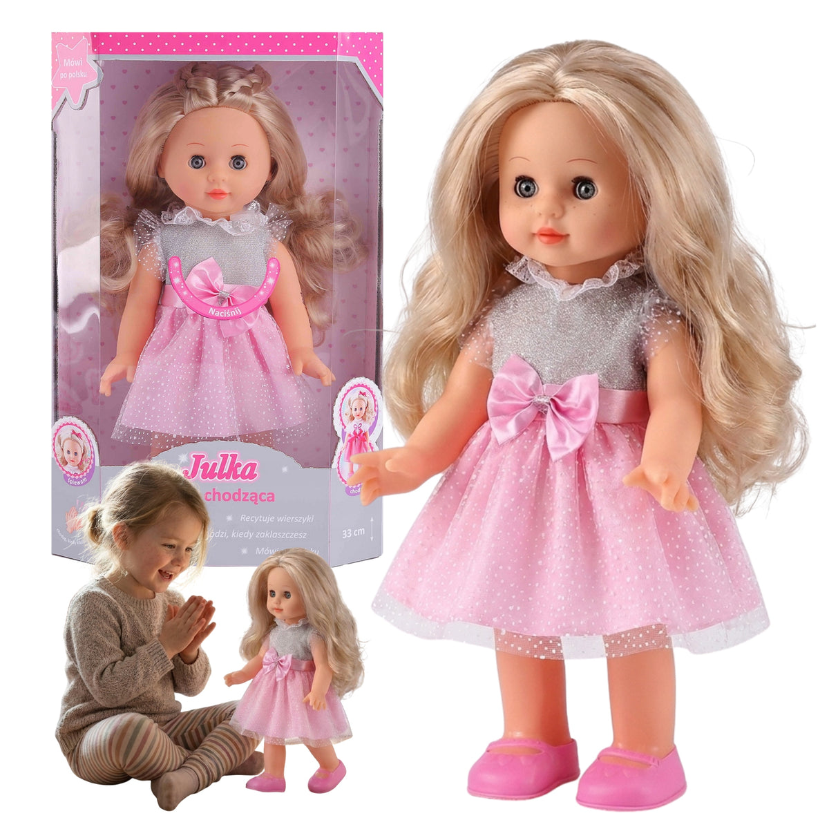 Julka Doll Walking 33 cm Bobas Interactive Walks Sings Says 5 Songs