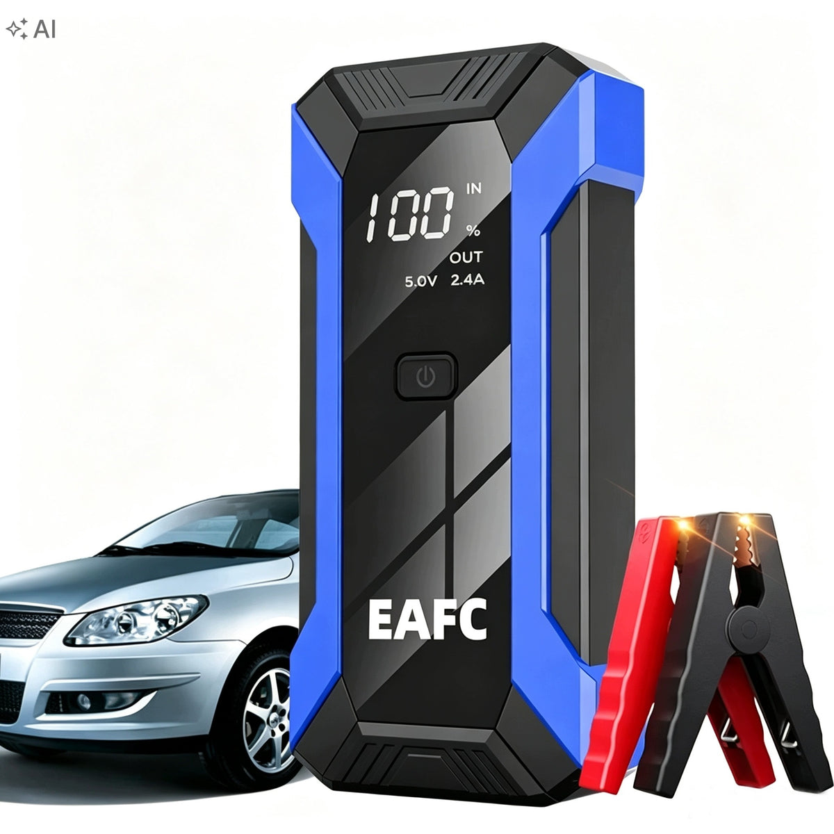 Jump Starter Booster Rozrusznik Samochodowy 16000mAh 1200A Powerbank Manufacturer code JC04 Emergency Jump Starter - Blue