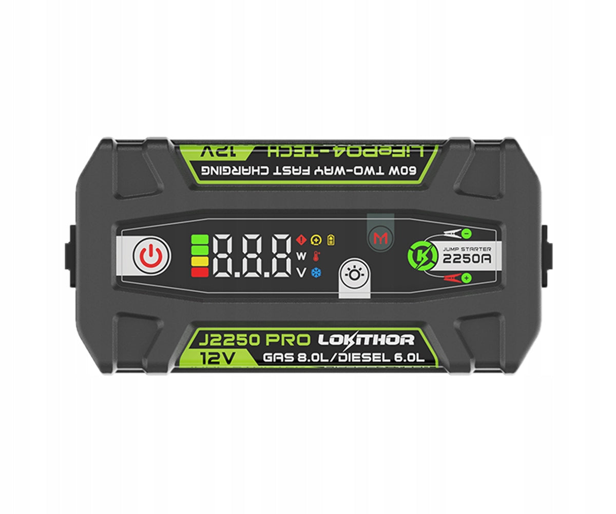 Jump Starter Lokithor J2250 PRO 12V 51,2Wh 2250A LiFePO4 Powerbank Flashlight Brand Lokithor