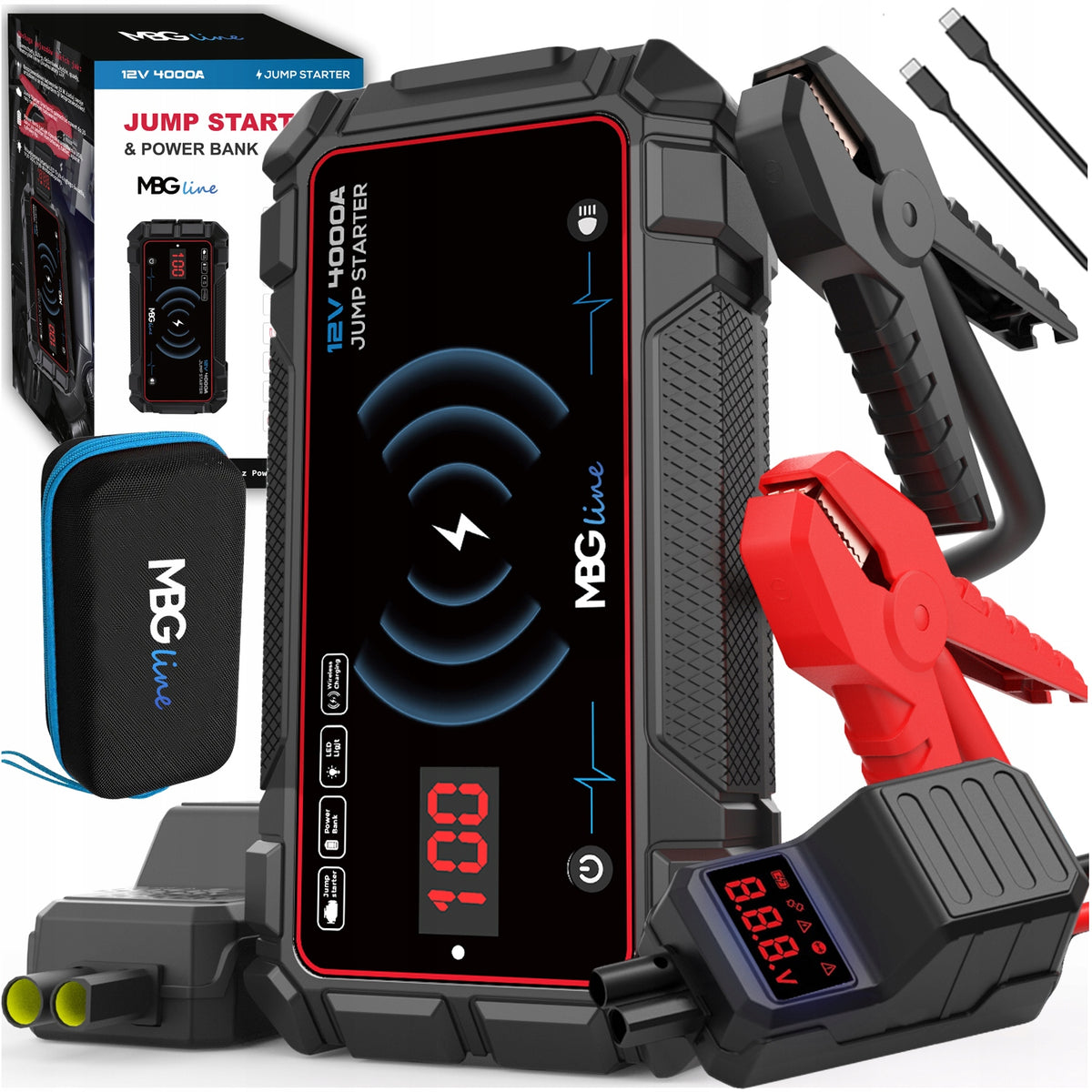 Jump Starter MBG Line 20000 mAh 12V with flashlight and powerbank PD60W Manufacturer code TT200 MAX