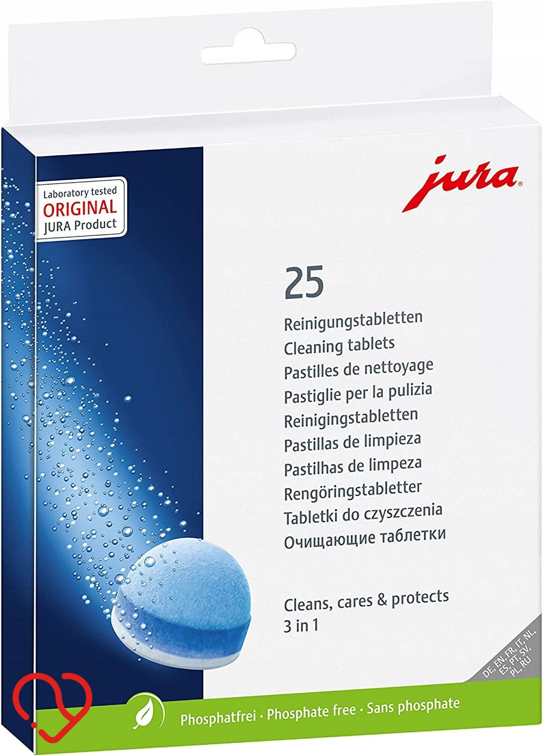 Jura 25045 three-phase cleaning tablets 25 pieces