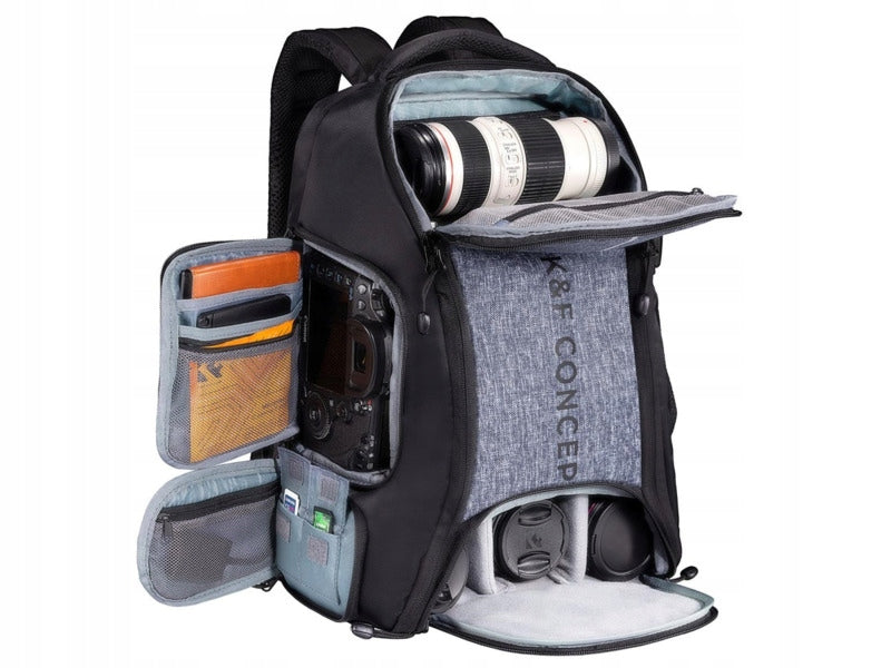 K&F CONCEPT Camera Backpack Black and Grey