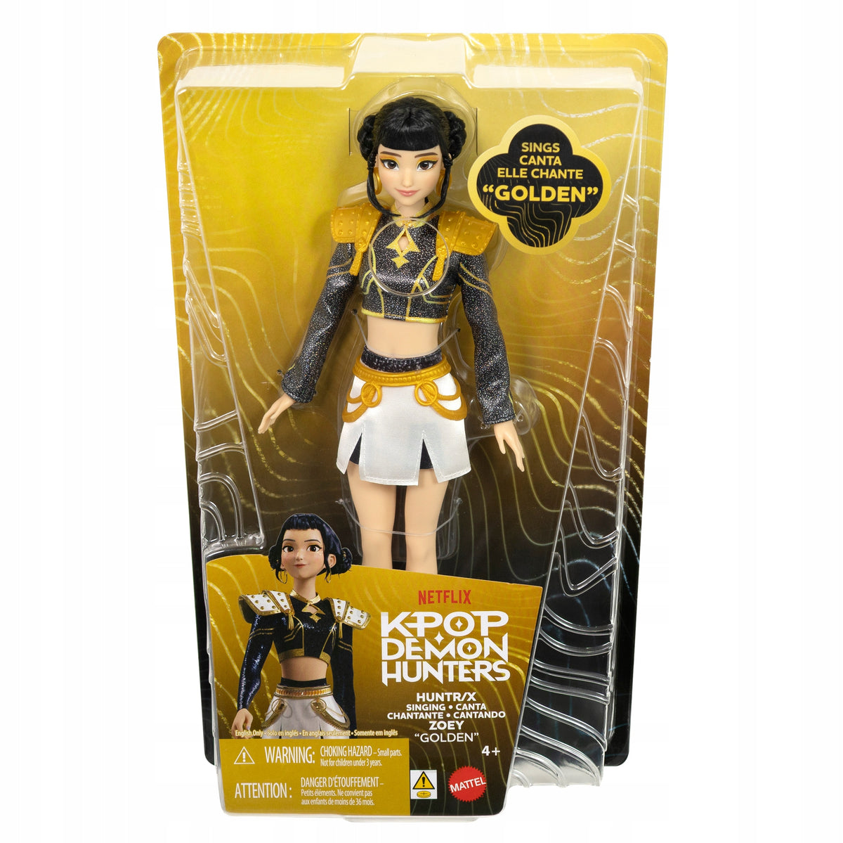 K-POP DOLL DEMON HUNTERS Huntr/x Zoey doll singing the hit "Golden"