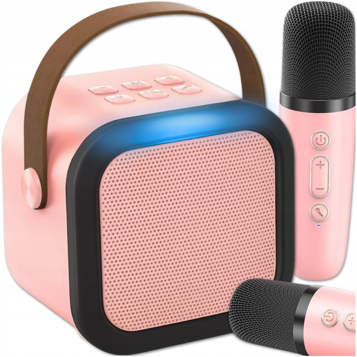 KARAOKE SET FOR CHILDREN WIRELESS SPEAKER 2x MICROPHONES PINK EAN (GTIN) 5906186334975