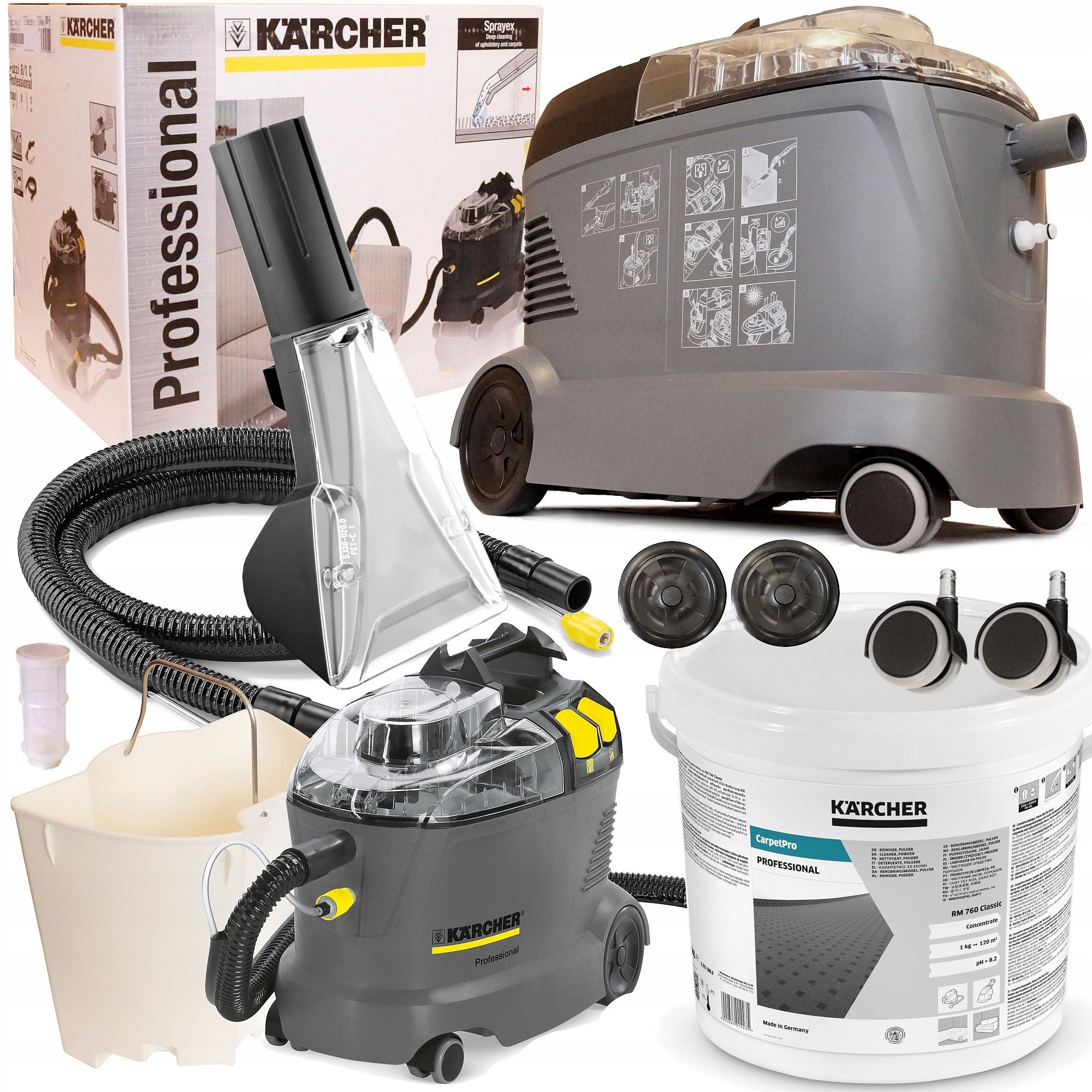 KARCHER Washing vacuum cleaner PUZZI 8/1 C +CHEMISTRY 10KG