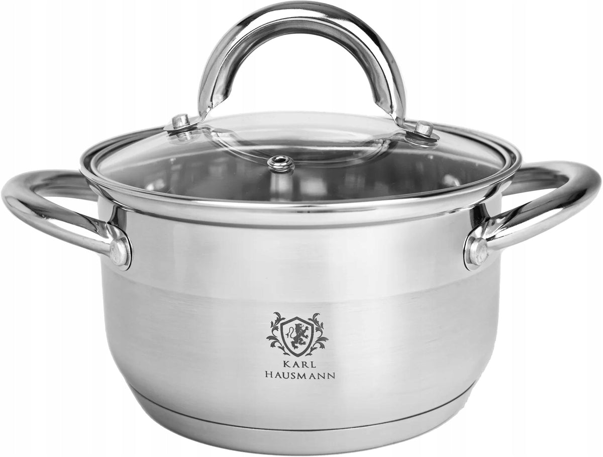 KARL HAUSMANN - Pot - Gas INDUCTION + Lid - Steel - Ø 14 1,3 L Packaging status original