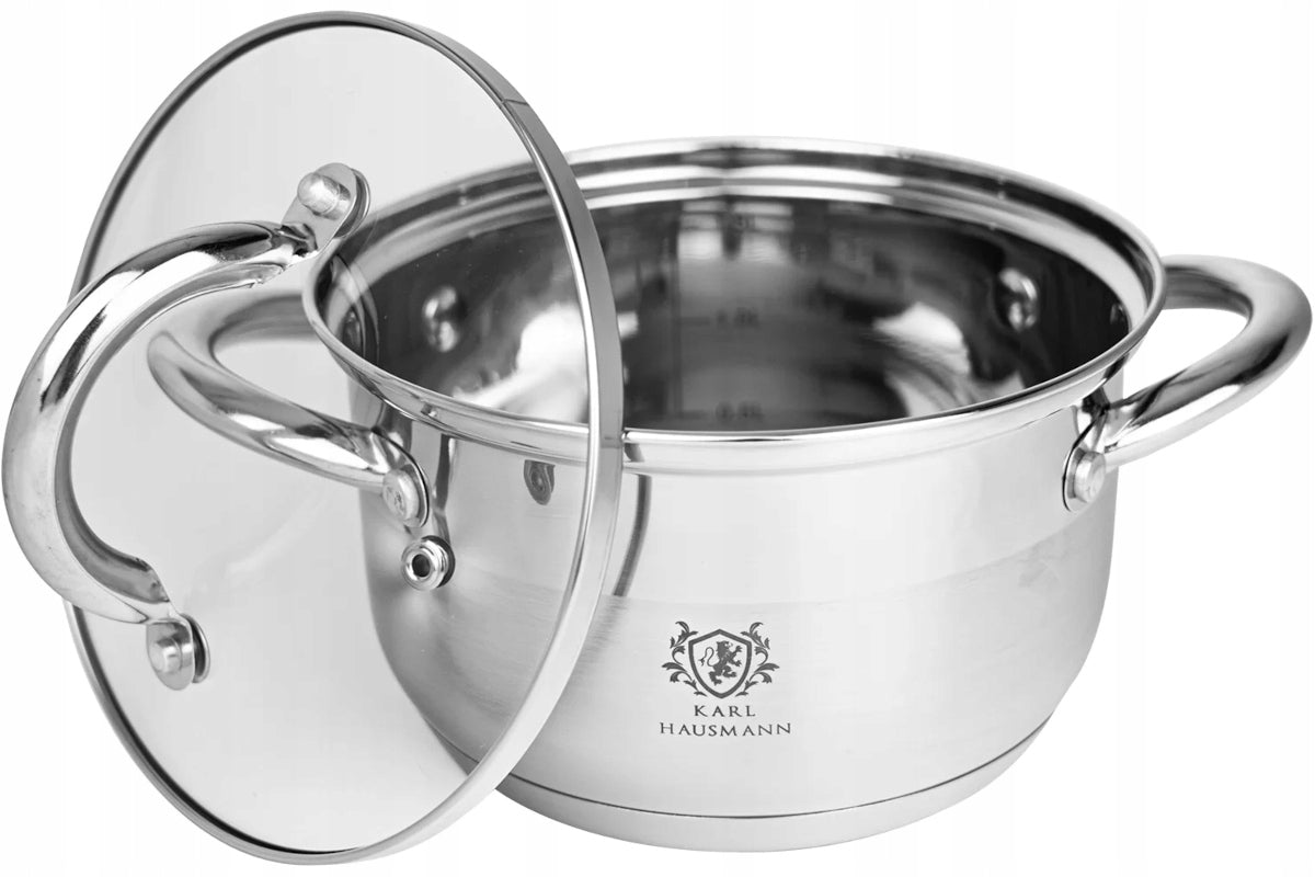 KARL HAUSMANN - Pot - Gas INDUCTION + Lid - Steel - Ø 14 1,3 L