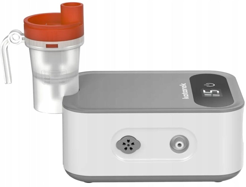 KATAREK Compressor nebulizer INHALATOR with timer 1 piece Color white