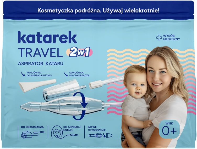 KATAREK TRAVEL ORAL AND VACUUM CLEANER ASPIRATOR 2in1 Packaging status original