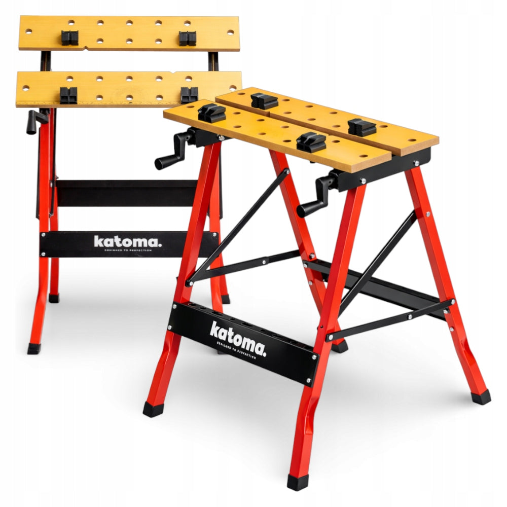 KATOMA WORKBENCH Folding Working COB 125kg Adjustable Multifun.