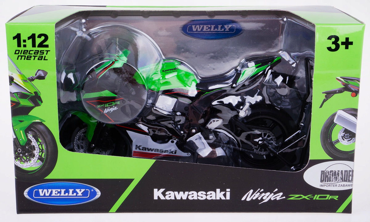 KAWASAKI NINJA ZX-10R MODEL PLASTIC/METAL WELLY MOTOR 1:12 Packaging status original