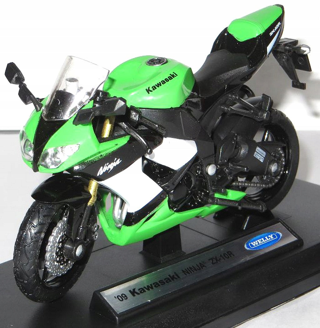 KAWASAKI NINJA ZX-10R MODEL WELLY MOTOR 1:18 GREEN Manufacturer code KAWASAKI NINJA ZX-10R