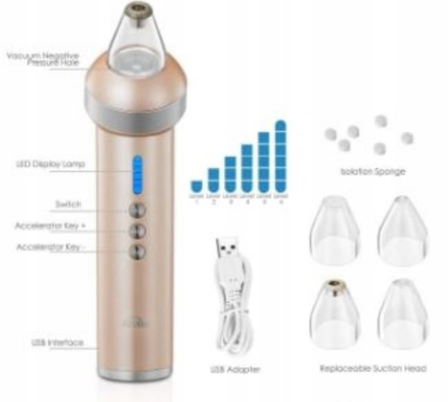 KEALIVE ACNE BLACKHEAD VACUUM CLEANER Batteries included no