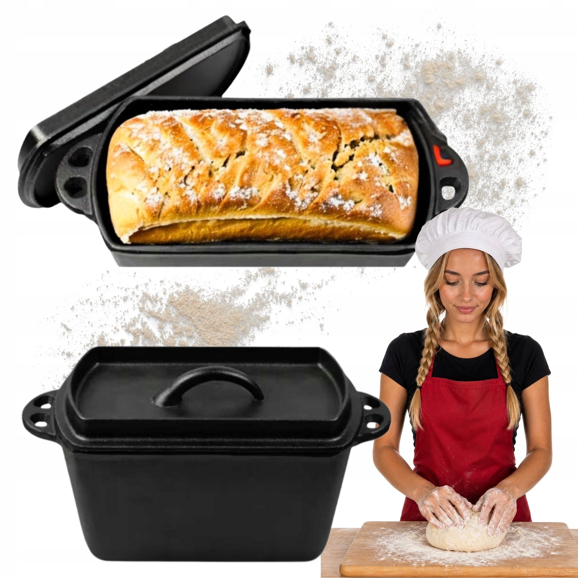 KEKSÓWKA Cast Iron Mold Baking Cake Bread Mold HAGE 29x11x13 cm
