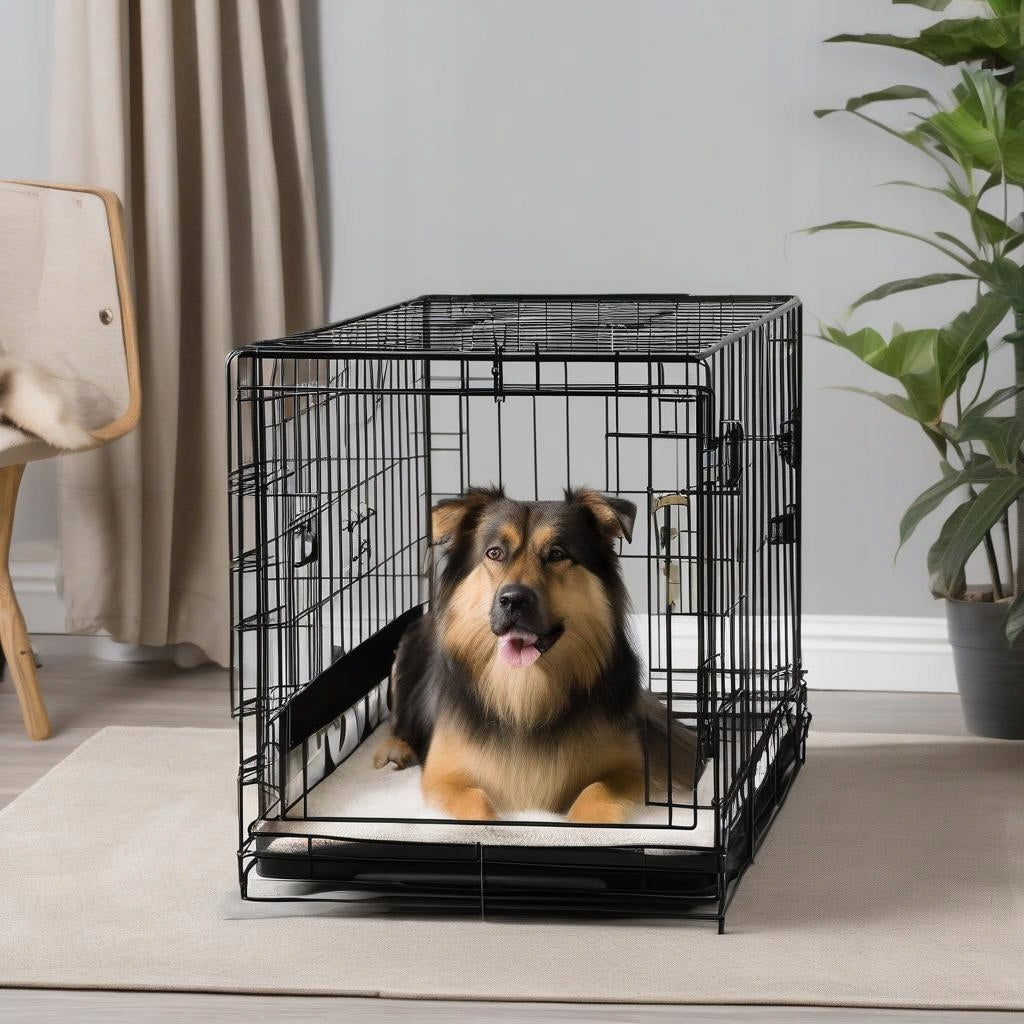 KENNEL CAGE DOG TRANSPORTER CAT PLAYPEN 60 X 46 X 52 wire 4.5mm Packaging status original
