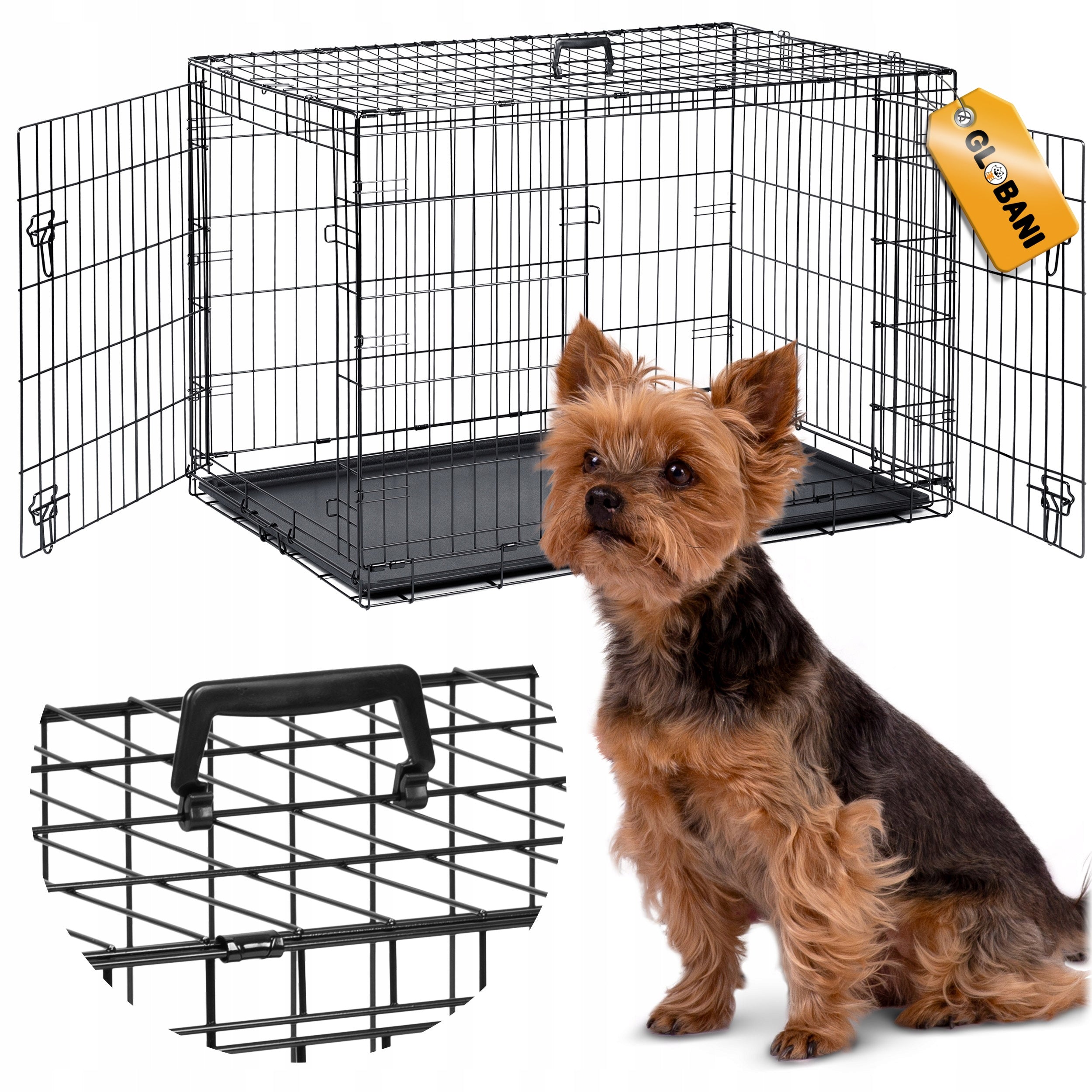 KENNEL CAGE METAL PLAYPEN Transporter for DOG DOGS 60x43x50 cm S
