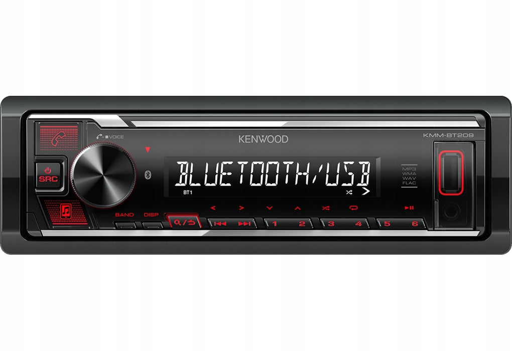 KENWOOD KMM-BT209 Bluetooth USB AUX FLAC Car Stereo Brand Kenwood