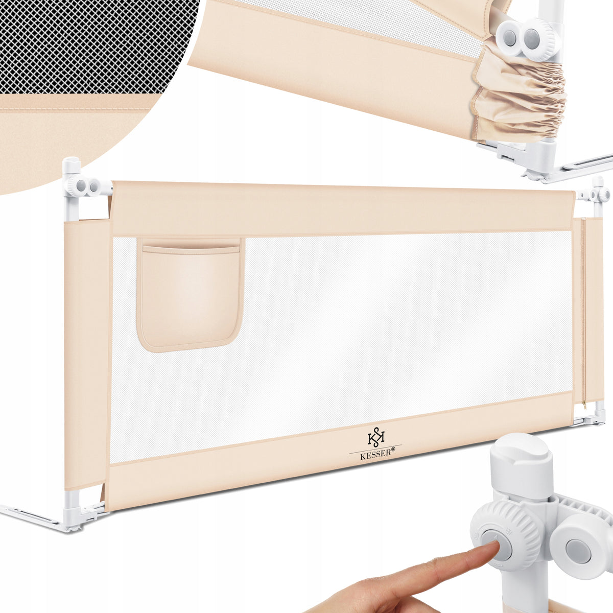 KESSER Safety barrier for bed handrail security 150
