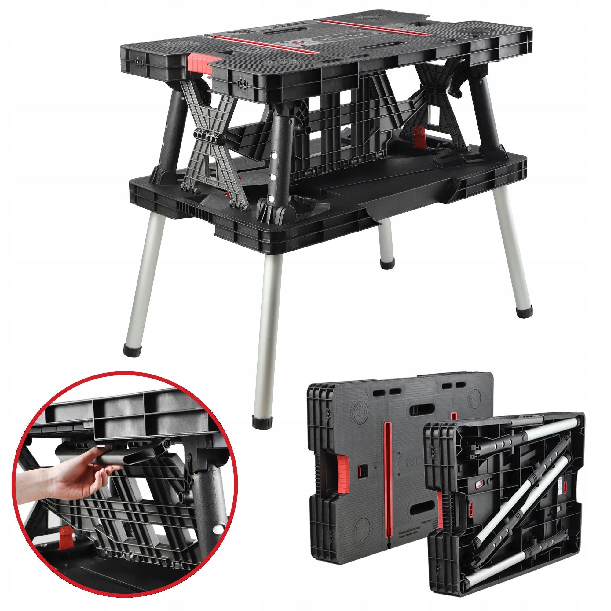 KETER WORK TABLE FOLDABLE WORK TABLE SOLID MOBILE LIGHTWEIGHT