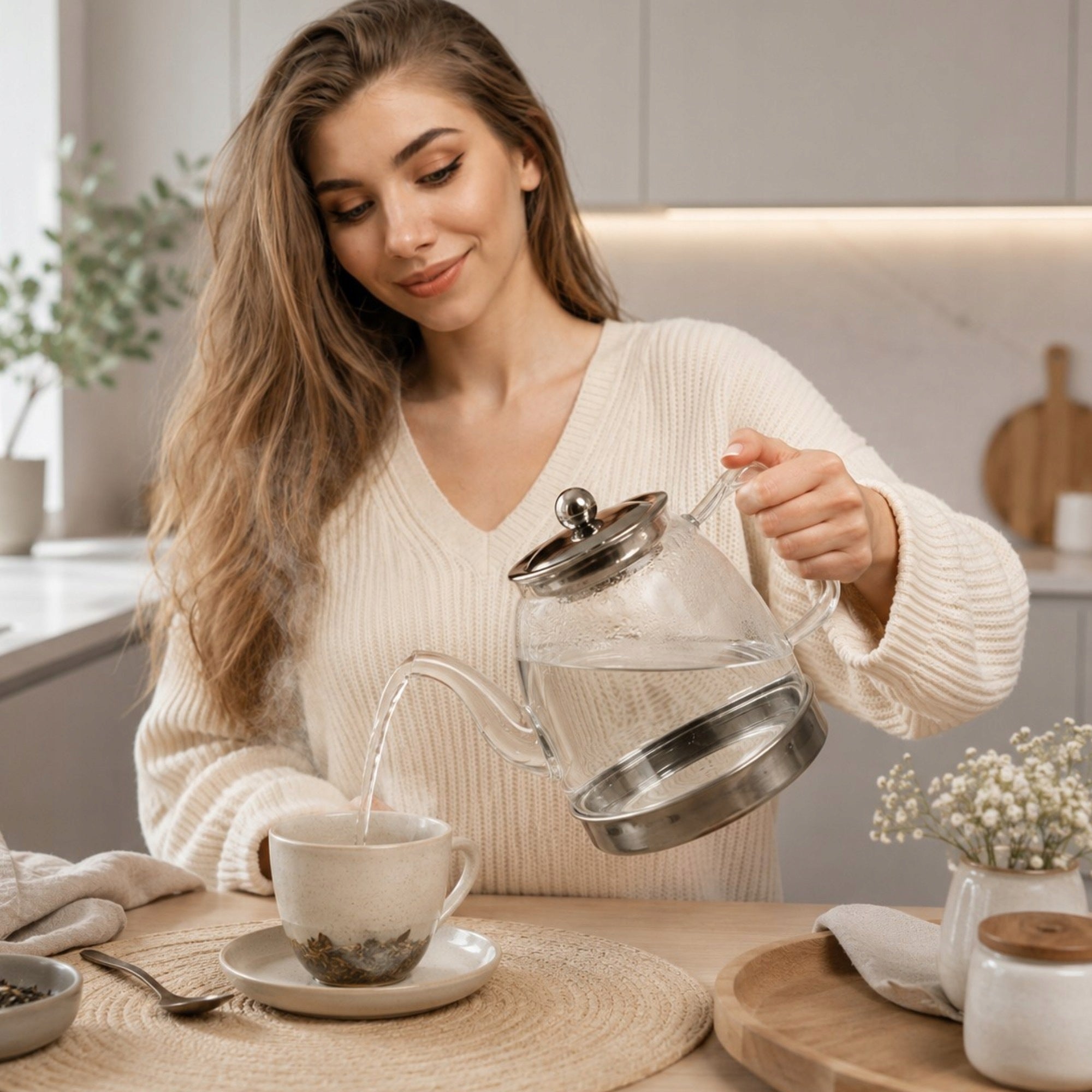 KETTLE 1.1 L GLASS JUG FOR INDUCTION FOR COFFEE TEA WATER INDUCTION Manufacturer code K632
