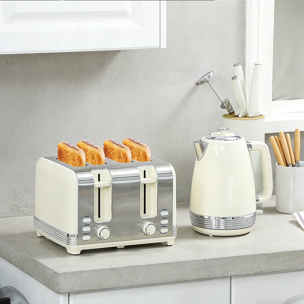 KETTLE AND TOASTER SET 1,7 L 2200 W WITH STRIX THERMOSTAT AND FILTER.