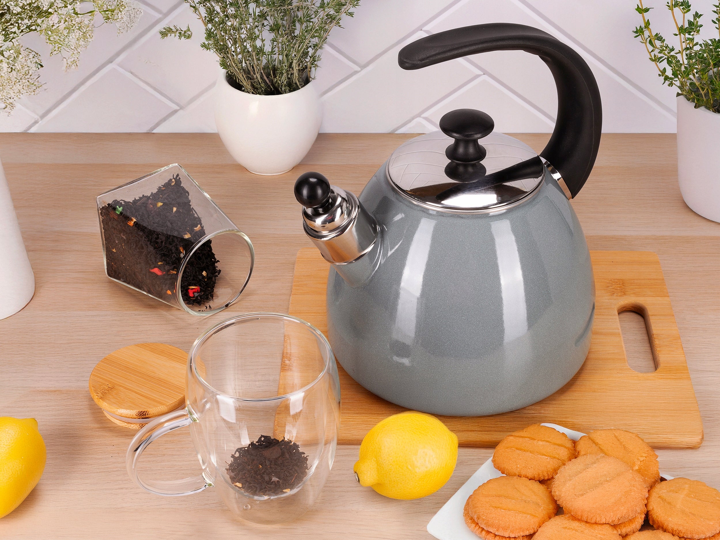 KETTLE TRADITIONAL ENAMELLED GAS INDUCTION KAMILLE steel green 2,5 L EAN (GTIN) 5904734062424