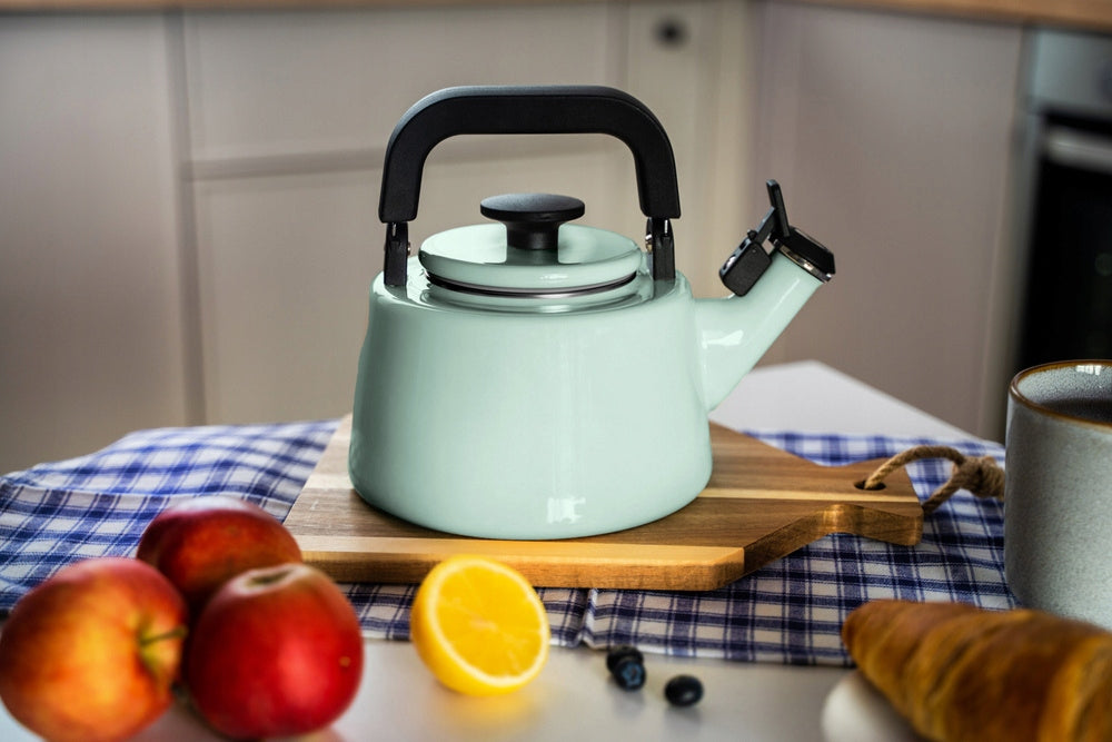 KETTLE WITH ENAMELLED WHISTLE FOR INDUCTION MODERNO MARINE FORCHETTO 2,1 L Manufacturer code 65026