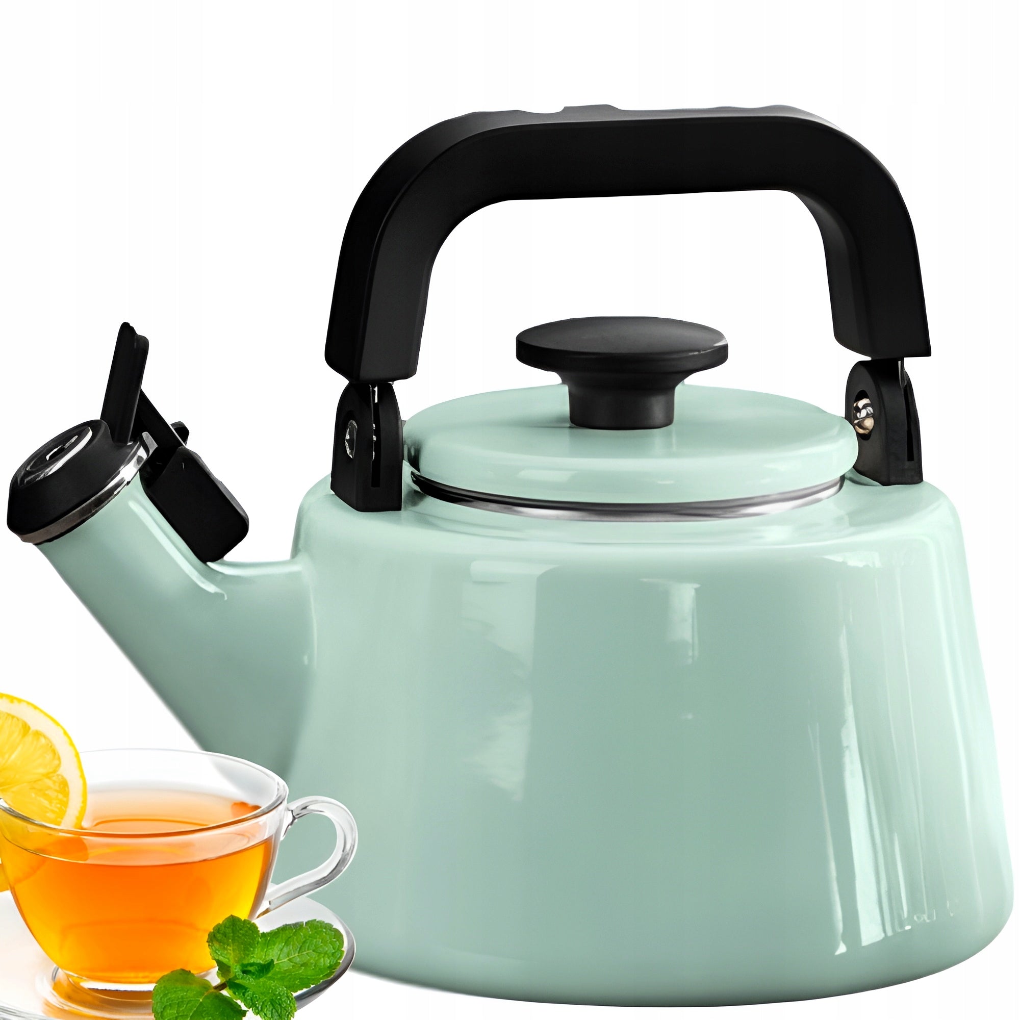KETTLE WITH ENAMELLED WHISTLE FOR INDUCTION MODERNO MARINE FORCHETTO 2,1 L