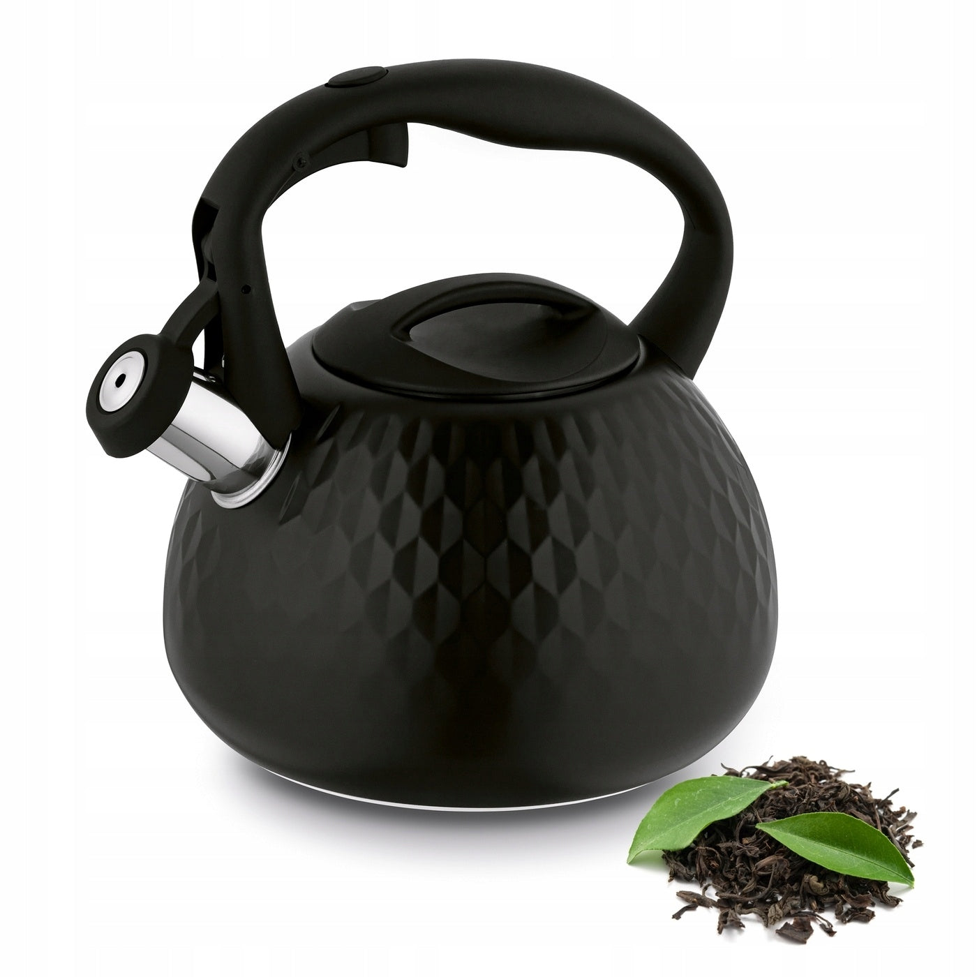 KETTLE WITH GAS WHISTLE INDUCTION Traditional Steel Konighoffer Mauro 3l