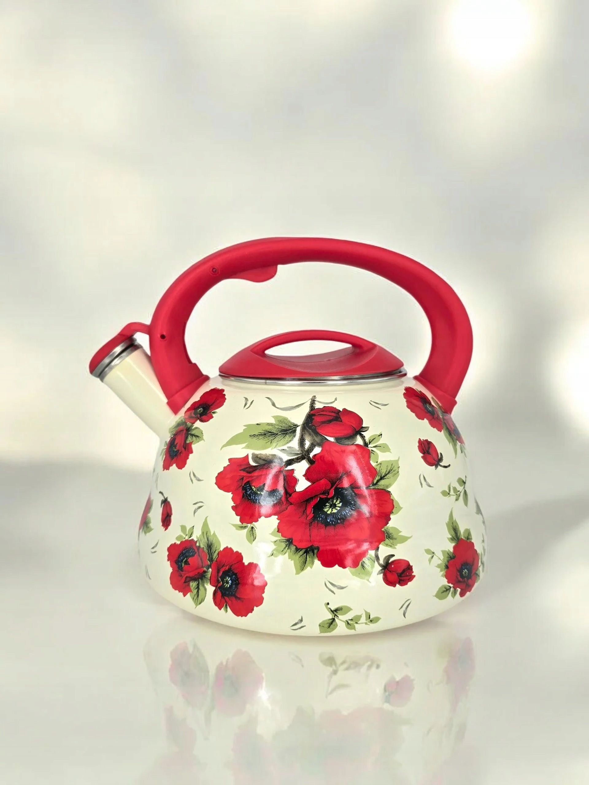 KETTLE WITH WHISTLE 3,3L STEEL ENAMELLED INDUCTION TRADITIONAL GAS Manufacturer code Czajnik z Gwizdkiem, 3,3L MASTERPAN MP-2541