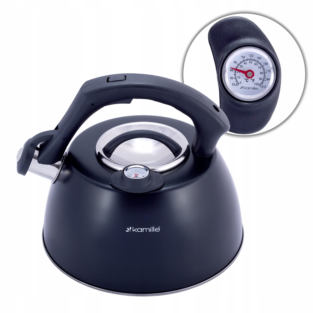 KETTLE WITH WHISTLE THERMOMETER 3,0 L INDUCTION GAS KAMILLE Manufacturer code KM-1077A