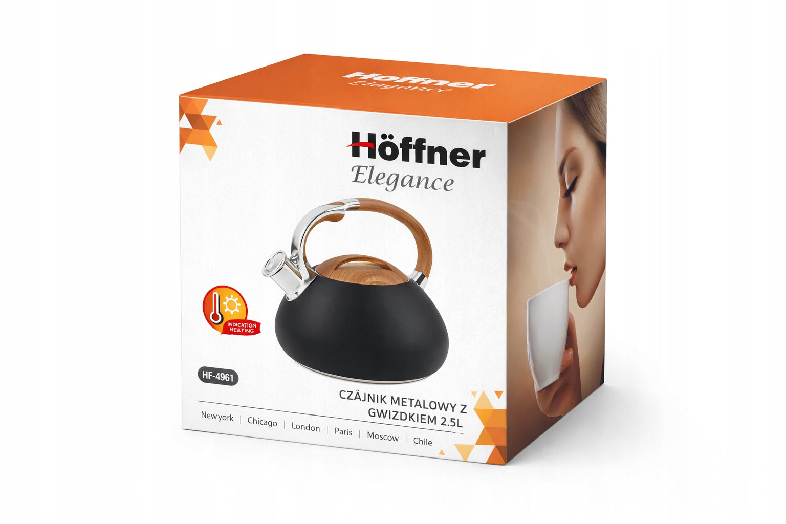 KETTLE WITH WHISTLE TRADITIONAL INDUCTION GAS STAINLESS STEEL 2.5l Manufacturer code HF-4961