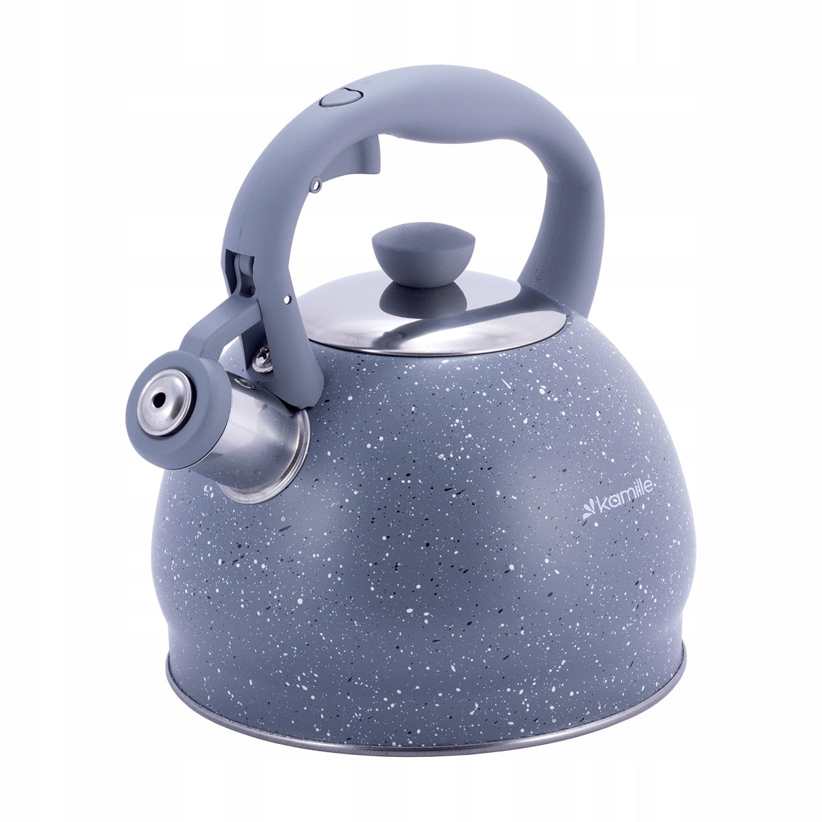 KETTLE WITH WHISTLE grey marbled comfortable 2,0 L GAS INDUCTION KAMILLE Manufacturer code KM1072GR