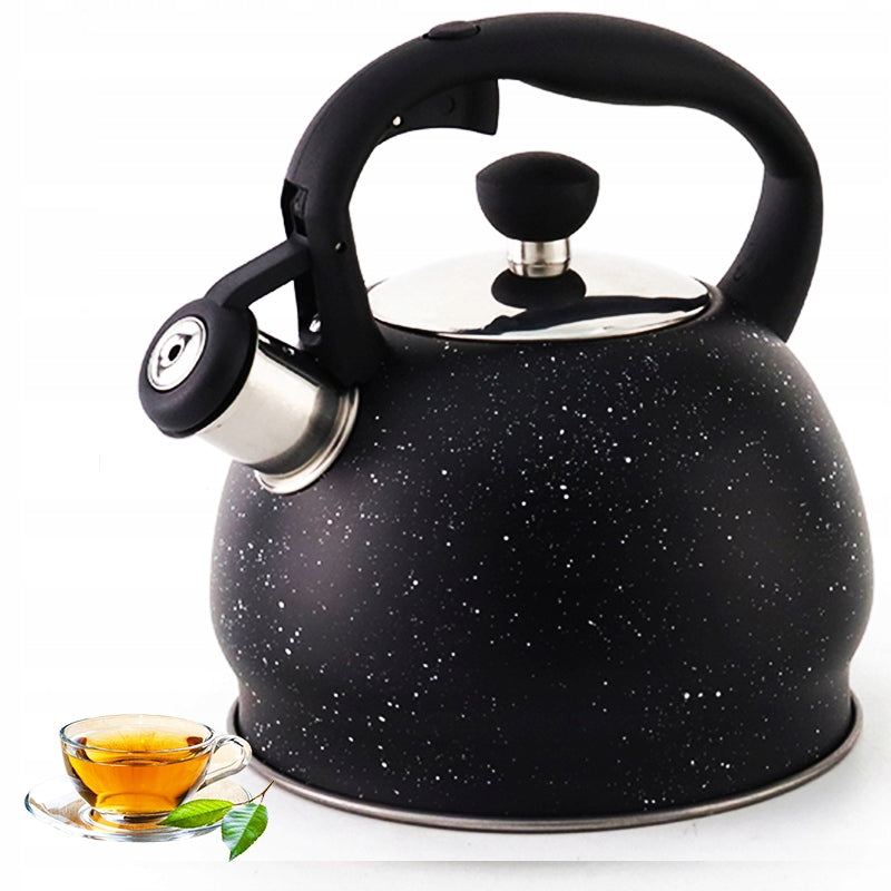 KETTLE with Whistle Black Marble GAS INDUCTION 1,8L SMALL