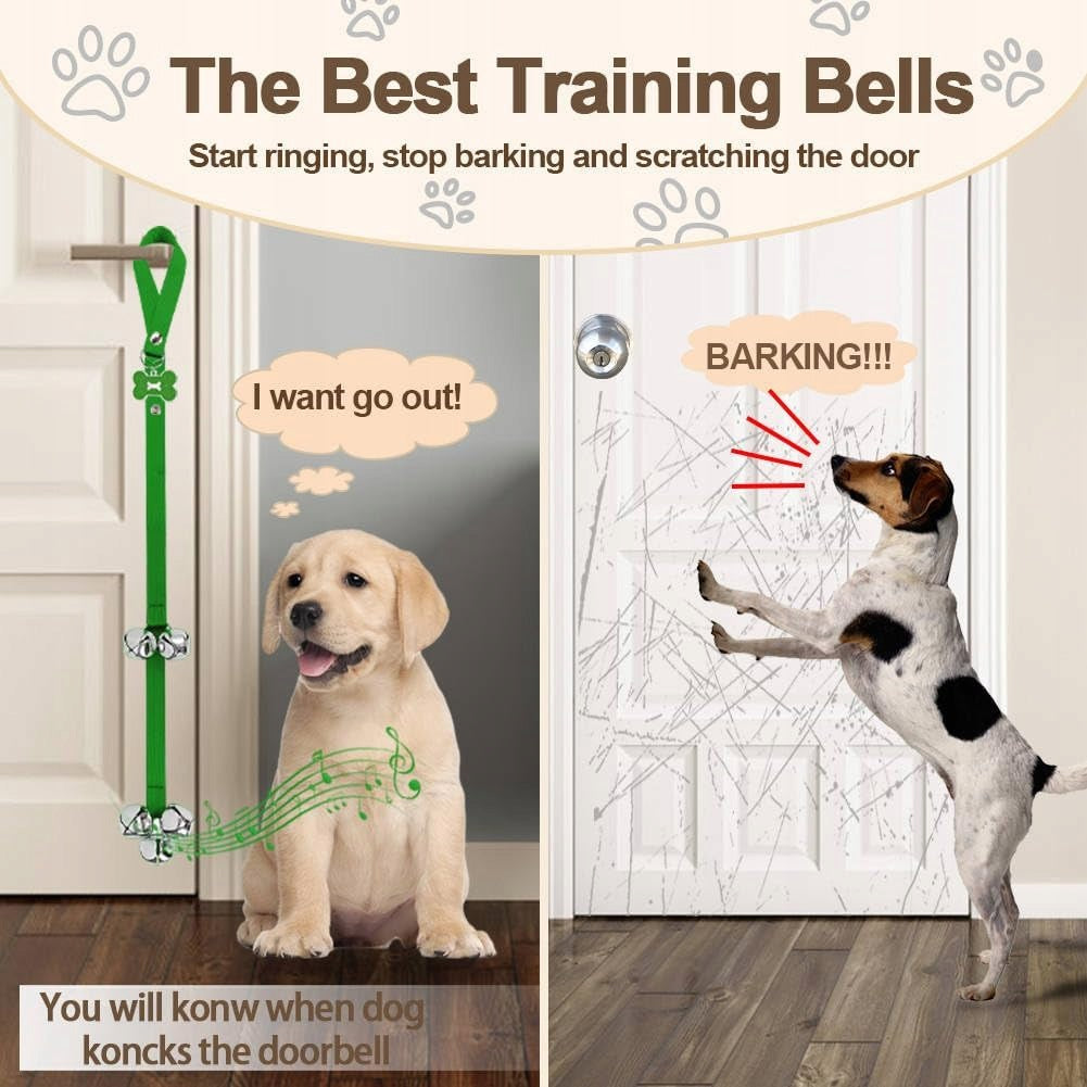 KEXIAVA Dog Bell for Door 2 Pcs Training Learning to Go Out Green Manufacturer code Dzwonek treningowy dla psa kota 2 SZT tresura