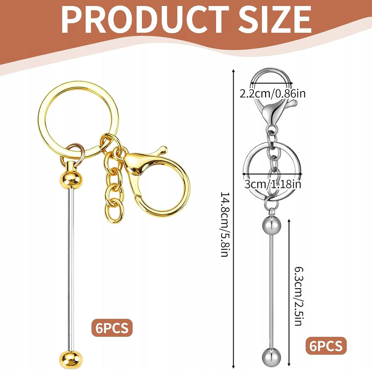 KEYCHAINS 16 PIECES SELF-MADE SET ACCESSORIES BEADS Brand no brand