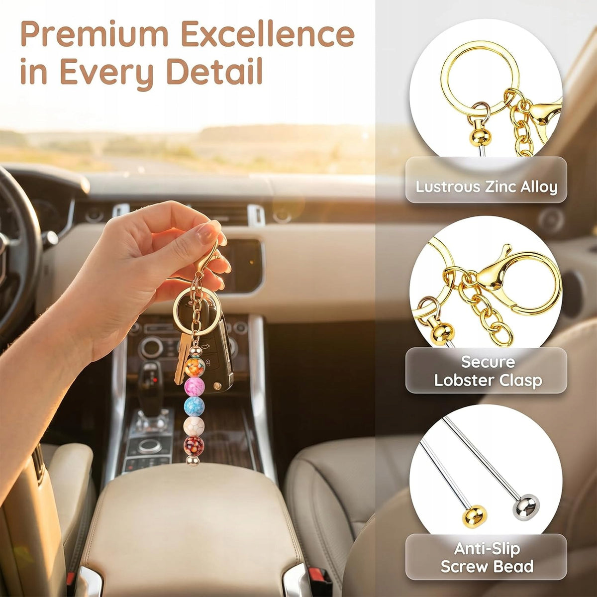 KEYCHAINS 16 PIECES SELF-MADE SET ACCESSORIES BEADS Manufacturer code 5908140893214