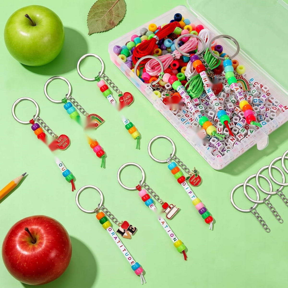 KEYCHAINS SET BEADS DIY GIFT TEACHER CREATING CREATIVE SET Manufacturer code 5908107388746