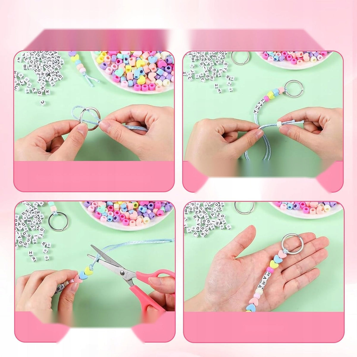 KEYCHAINS SET OF 566 PIECES DIY ACRYLIC BEADS DIFFERENT COLORS Manufacturer code 5908107822813