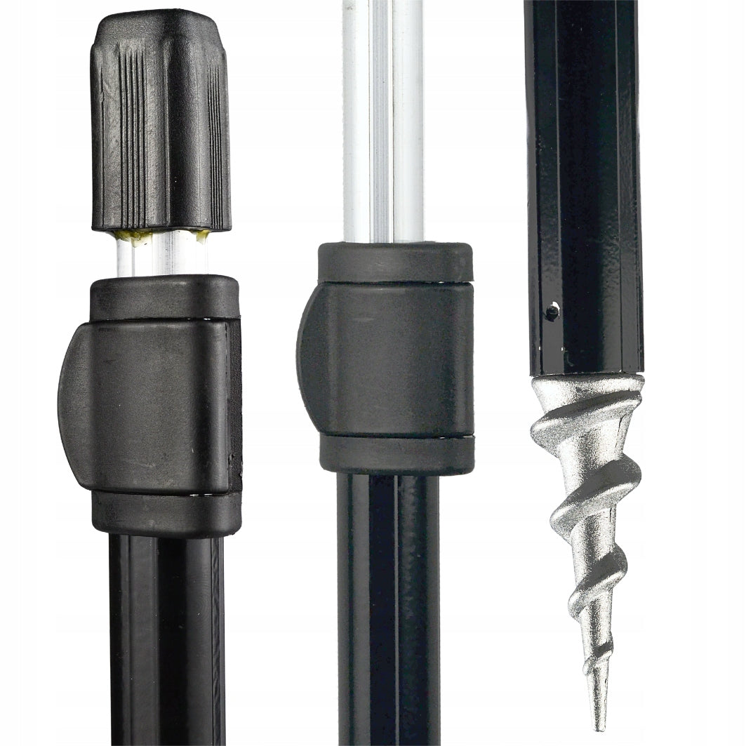 KICKSTAND FISHING POST DRILL BLACK RETRACTABLE 60-120CM HOKKAIDO Brand Hokkaido