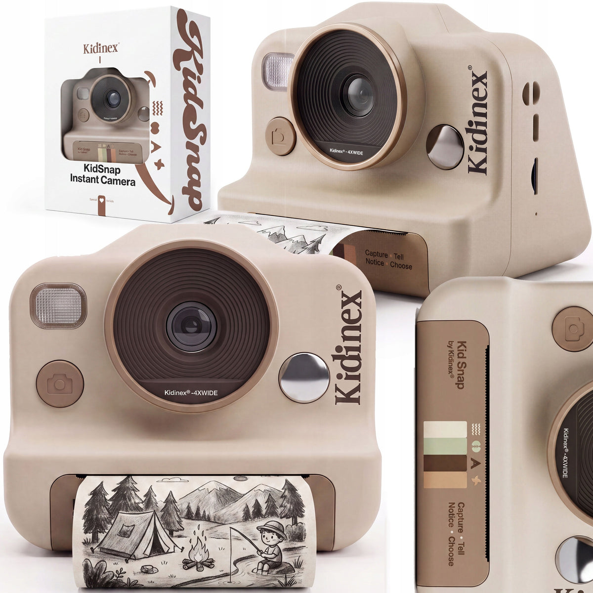 KIDLUPE INSTANT CAMERA WITH FULL HD+3 CAMERA ROLLS +MICRO SD KIDSNAP