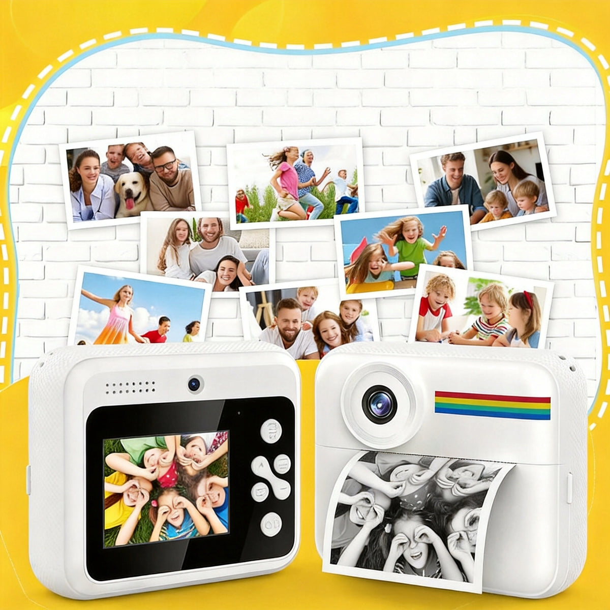 KIDS CAMERA DIGITAL INSTANT USB 1080P WHITE Packaging status original