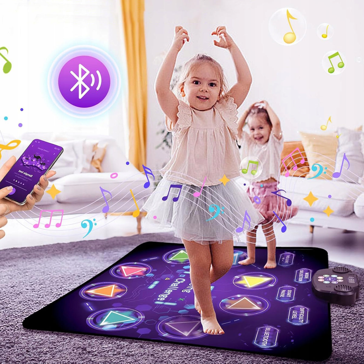 KIDS DANCE MAT BLUETOOTH LIGHT MUSICAL DANCE MAT 8 MODES Packaging status original